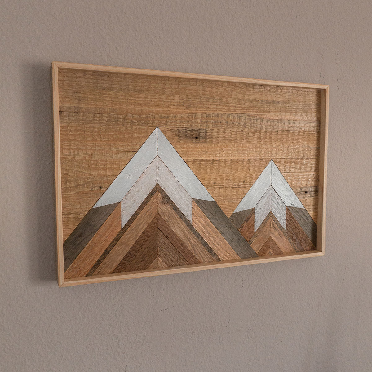 Bergmotiv aus Altholz - 20x40cm